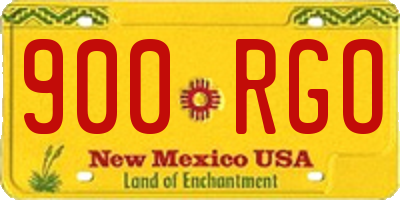 NM license plate 900RGO