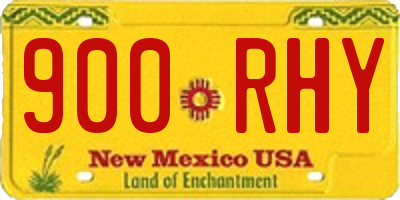 NM license plate 900RHY