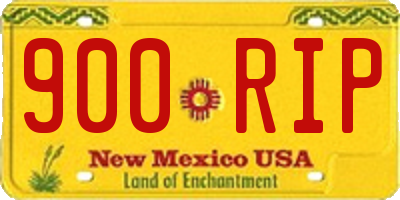 NM license plate 900RIP