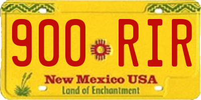 NM license plate 900RIR