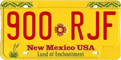 NM license plate 900RJF