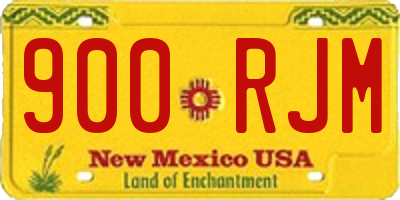 NM license plate 900RJM