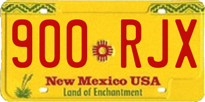 NM license plate 900RJX