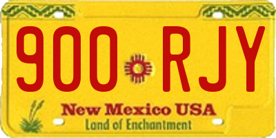 NM license plate 900RJY
