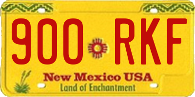 NM license plate 900RKF