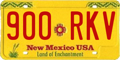 NM license plate 900RKV