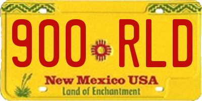 NM license plate 900RLD