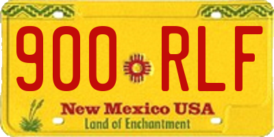 NM license plate 900RLF