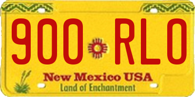 NM license plate 900RLO
