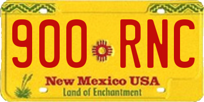 NM license plate 900RNC