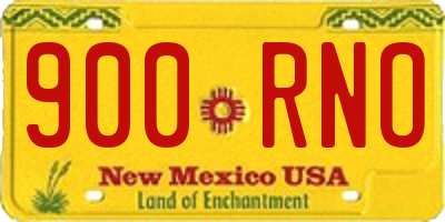 NM license plate 900RNO