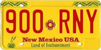 NM license plate 900RNY