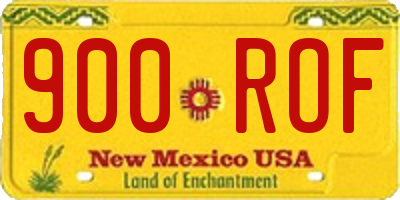 NM license plate 900ROF