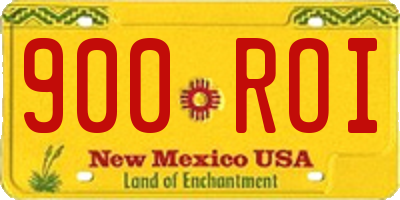 NM license plate 900ROI