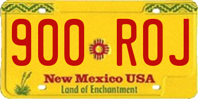 NM license plate 900ROJ