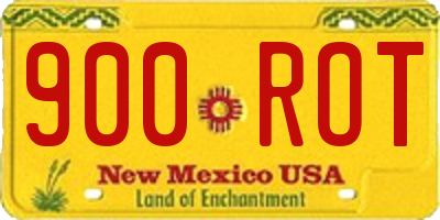NM license plate 900ROT