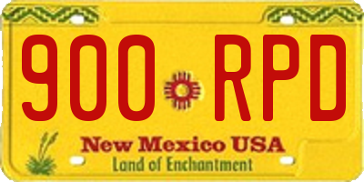 NM license plate 900RPD