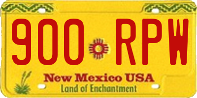 NM license plate 900RPW