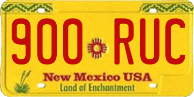 NM license plate 900RUC