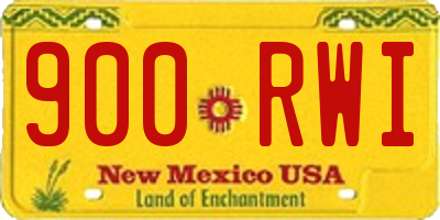 NM license plate 900RWI