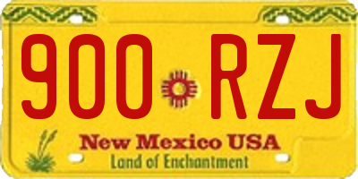 NM license plate 900RZJ