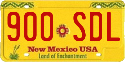 NM license plate 900SDL
