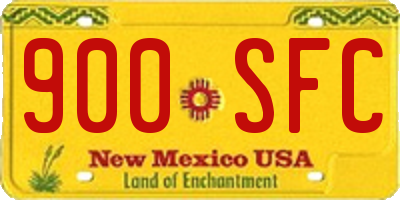 NM license plate 900SFC