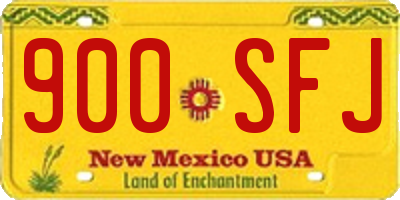 NM license plate 900SFJ