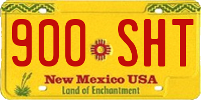 NM license plate 900SHT