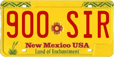 NM license plate 900SIR