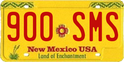 NM license plate 900SMS