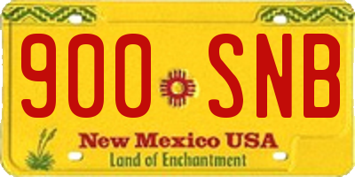 NM license plate 900SNB