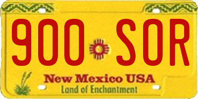 NM license plate 900SOR
