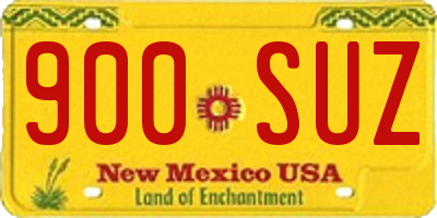 NM license plate 900SUZ