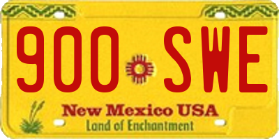 NM license plate 900SWE