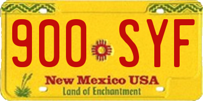 NM license plate 900SYF