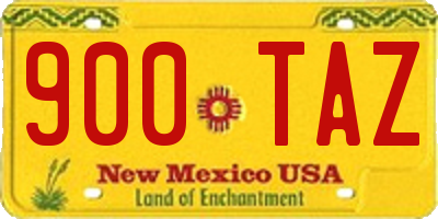 NM license plate 900TAZ