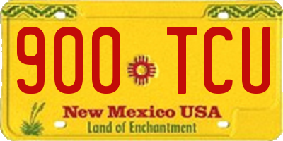 NM license plate 900TCU