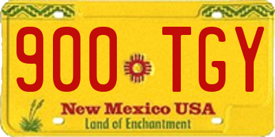 NM license plate 900TGY