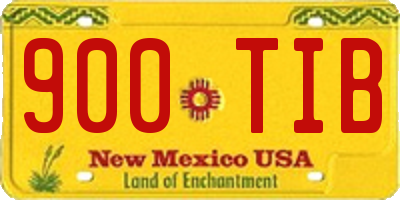 NM license plate 900TIB