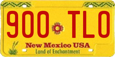 NM license plate 900TLO