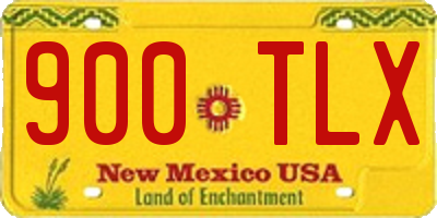 NM license plate 900TLX