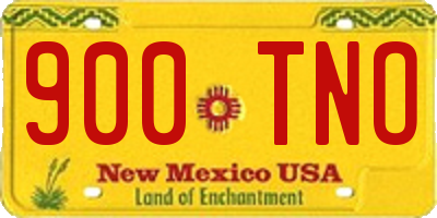 NM license plate 900TNO