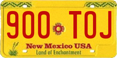 NM license plate 900TOJ