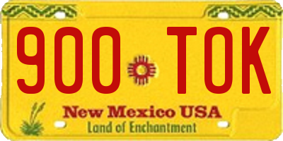 NM license plate 900TOK