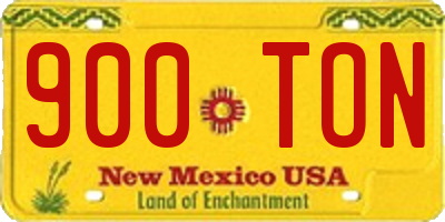NM license plate 900TON