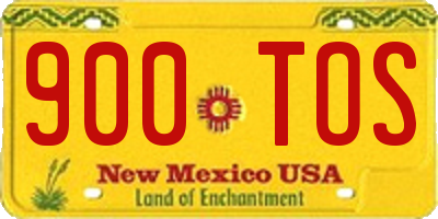 NM license plate 900TOS
