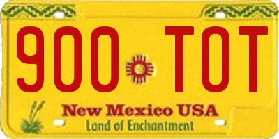 NM license plate 900TOT