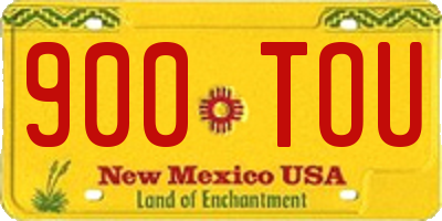 NM license plate 900TOU