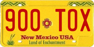NM license plate 900TOX